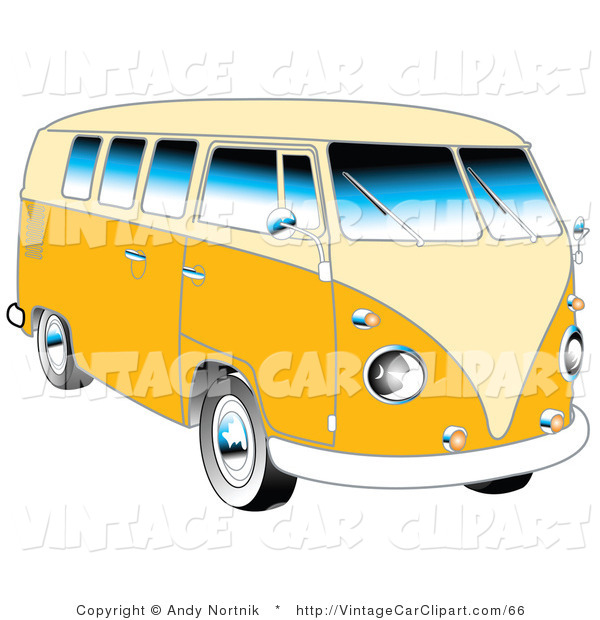 600x620 Clipart Of Bright Yellow 1962 Vw Bus With Chrome Detailnd