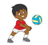 195x182 Kids Volleyball Clipart
