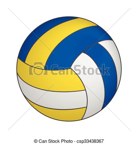 450x470 Volleyball 3d Isometric Icon Isolated On A White Background Clip