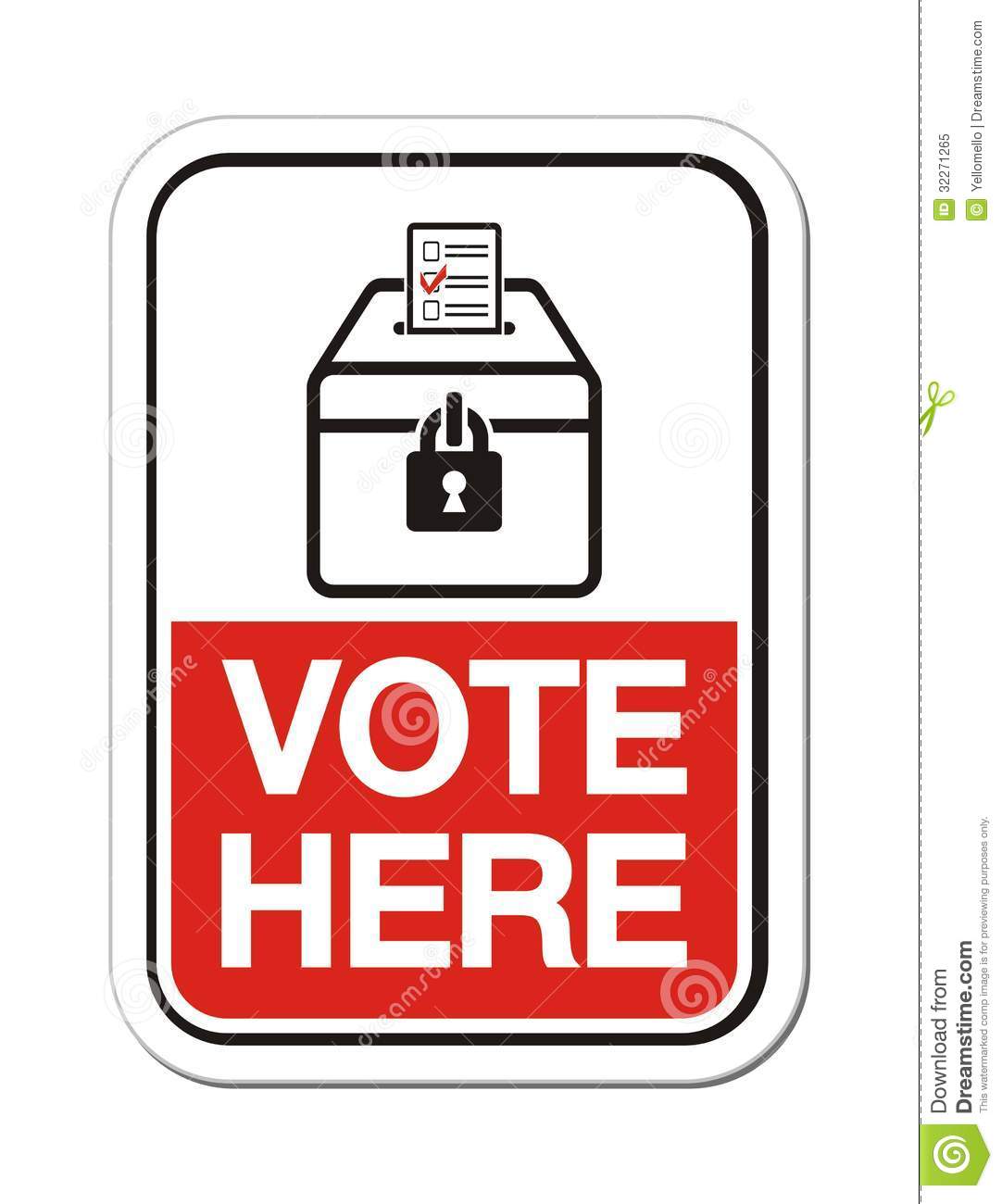 1082x1300 Vote Here Clipart