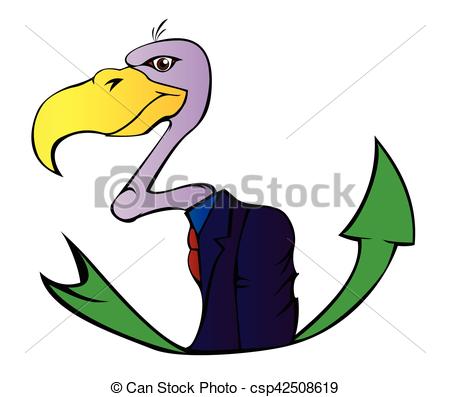 450x397 Illustration Vulture As Buiznessman And Sellers Vector Clip Art