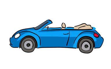 384x240 Clip Art Blue Car, Vector