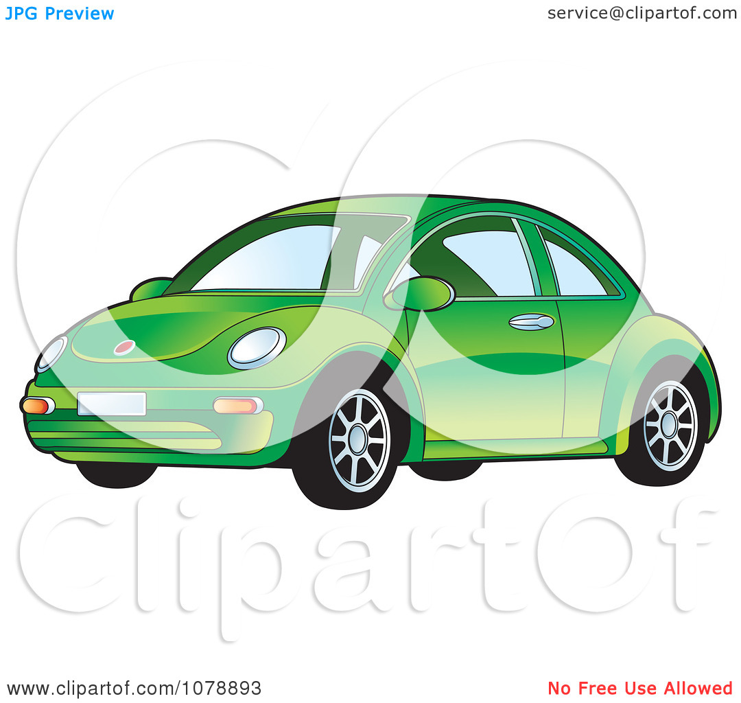 1080x1024 Green Volkswagon Beetle Car Free Clipart