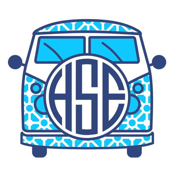600x600 Vw Bus Van Svg Cuttable Frame Designs