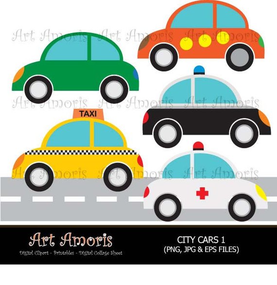 570x586 City Cars, Taxi, Ambulance, Police Car, Vw, Clipart, Digital Clip