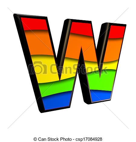 450x470 Letter With Rainbow Texture