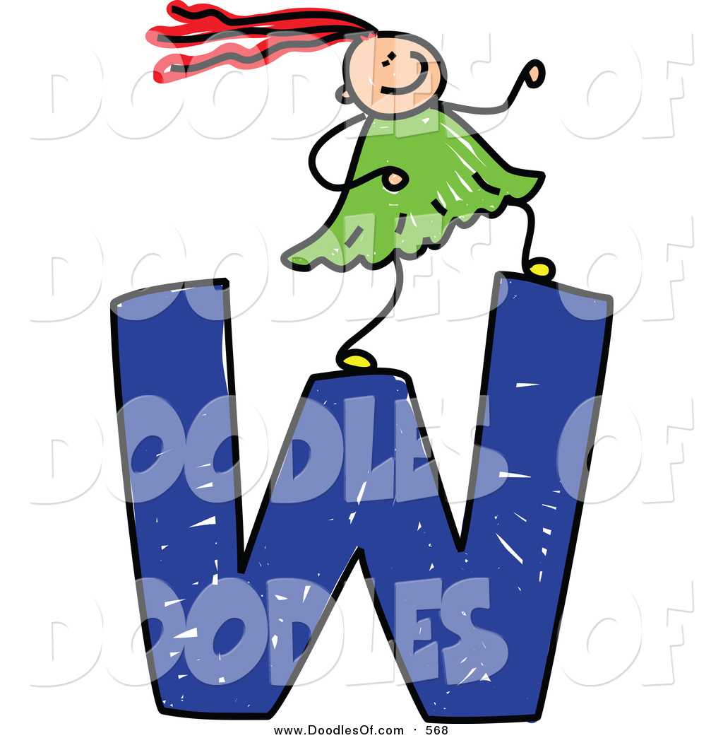 1024x1044 Vector Clipart Of A Doodled Red Haired White Girl On A Capital