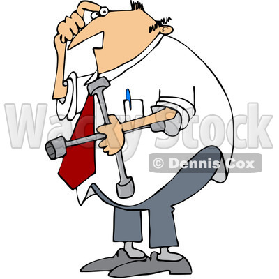 400x400 Royalty Free (Rf) Clip Art Illustration Of A Confused Businessman