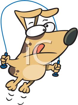 262x350 Wacky Looking Dog Jumping Rope