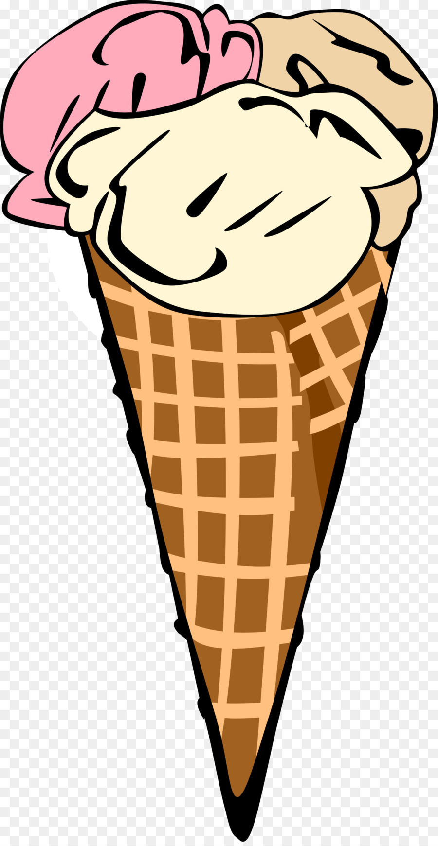 900x1740 Ice Cream Cones Waffle Clip Art