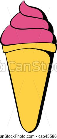 194x470 Ice Cream In A Waffle Cone Vector Clip Art Illustrations. 498 Ice