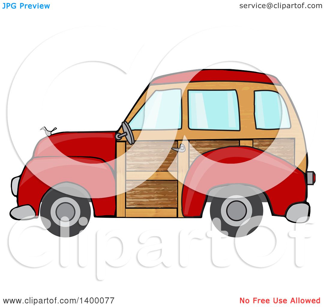 1080x1024 Clipart Of A Red Woodie Station Wagon Car