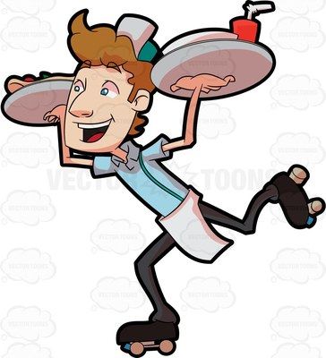 364x400 Fancy Cartoon Waiter Waiter