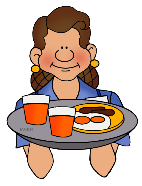 494x648 Occupations Clip Art By Phillip Martin, Waitress