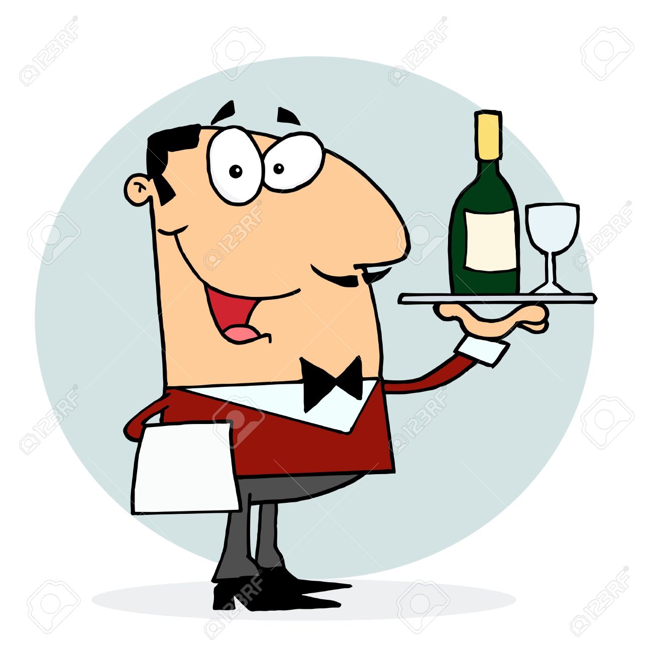 1292x1300 Cartoon Waiter Clipart