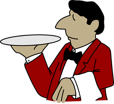 400x364 Elegant Waiter Clipart Waiter
