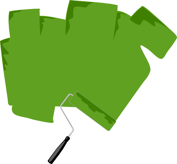 600x558 Paint Roller Wall Clip Art Free Vector 4vector