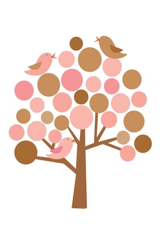 570x798 Tree And Birds Clip Art Clip Art