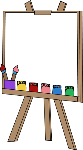 278x500 Blank Paint Easel Clip Art Image