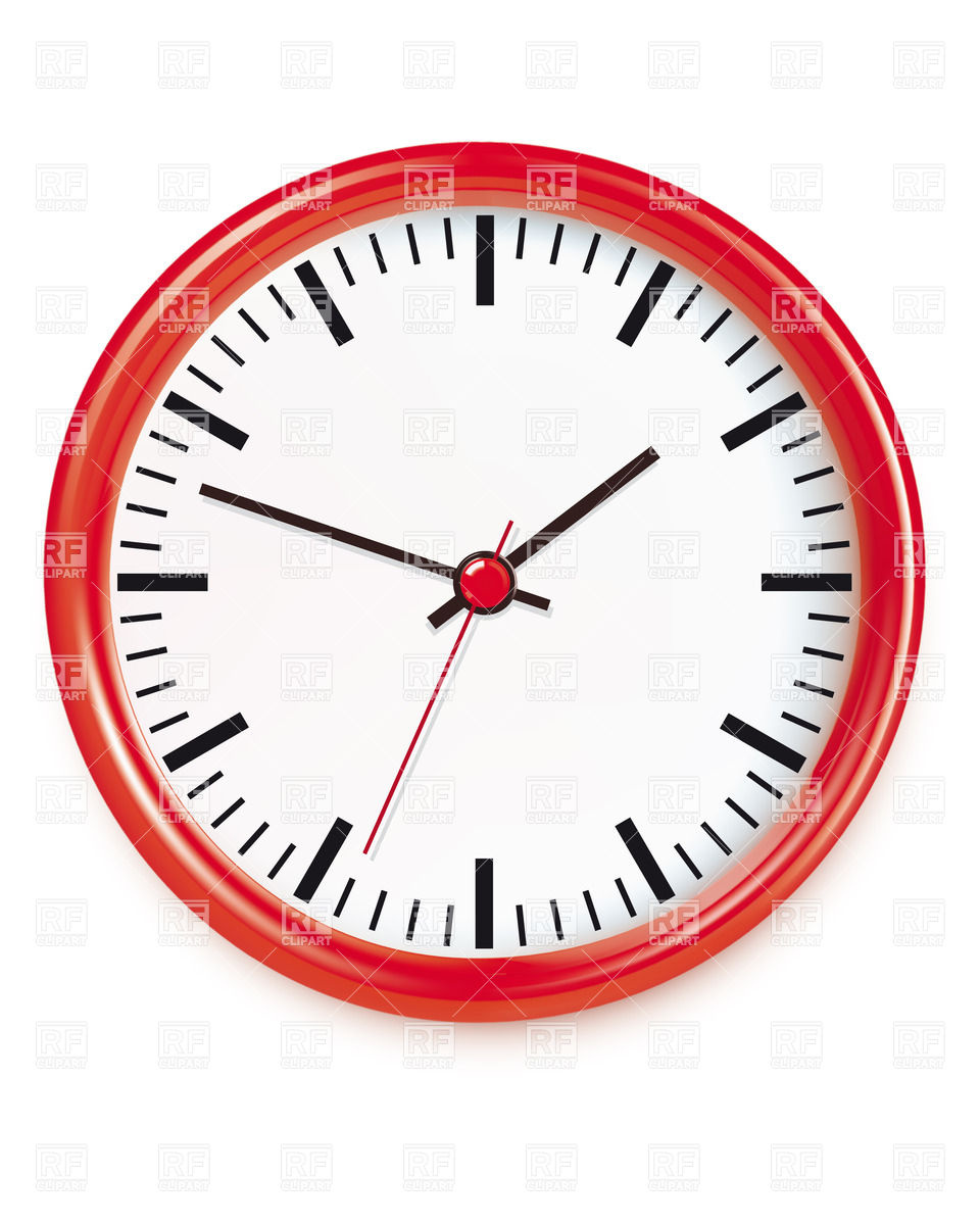 960x1200 Red Wall Clocks Royalty Free Vector Clip Art Image