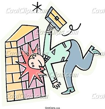 367x383 Wall Clip Art Hitting Head Brick Wall Clipart