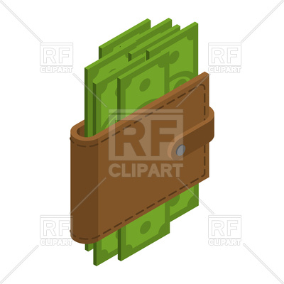 400x400 Money In Wallet Royalty Free Vector Clip Art Image