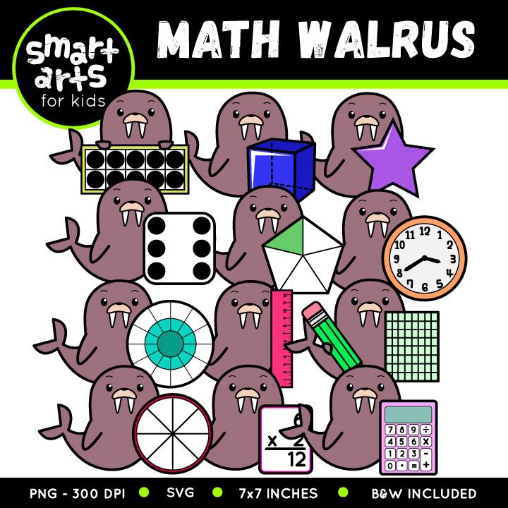 720x720 Math Walrus Clip Art Smart Arts For Kids
