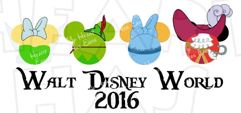 1005x474 Peter Pan Amp Gang In Mickey Heads Ears Walt Disney World 2016