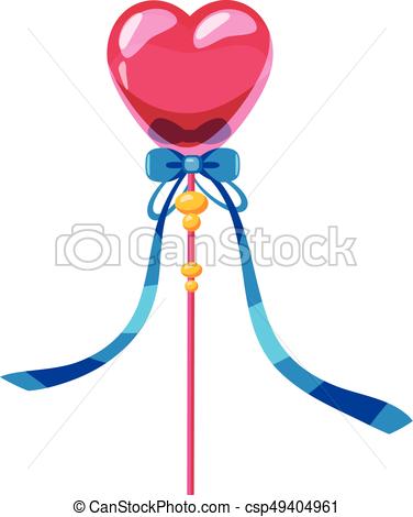 376x470 Heart Wand Icon, Cartoon Style. Heart Wand Icon. Cartoon Clip