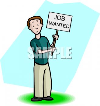 329x350 Man Holding A Job Wanted Sign