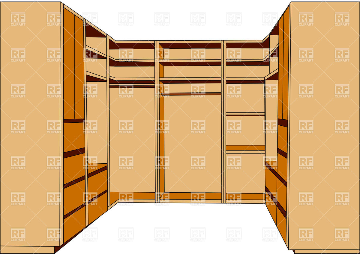 1200x849 Clothes Closet For Wardrobe Royalty Free Vector Clip Art Image