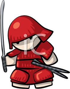 236x300 A Samurai Warrior Clipart Picture