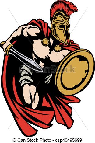 312x470 Spartan Roman Or Trojan Gladiator Ancient Greek Warrior . Eps