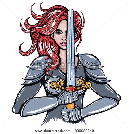 450x470 Warrior Woman Stock Vectors Amp Vector Clip Art Shutterstock