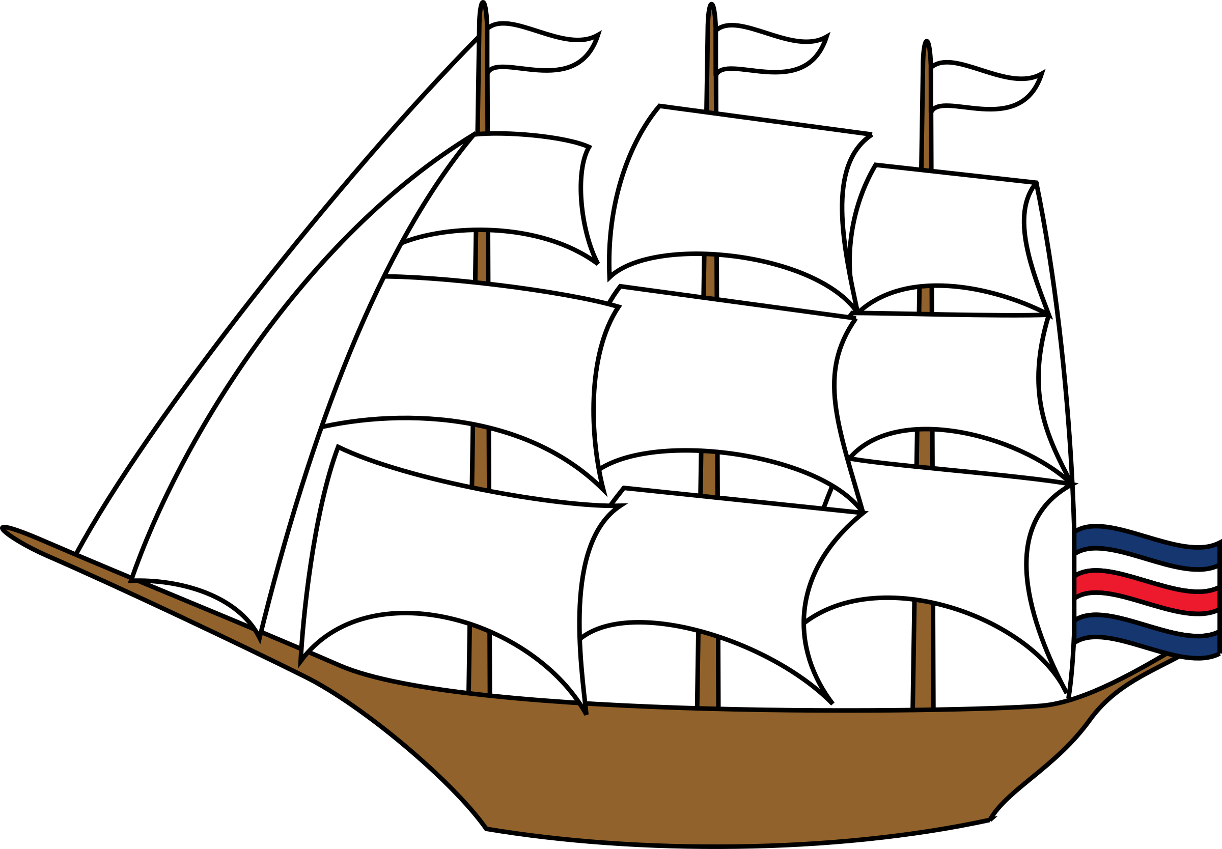 2400x1668 Sailing Ship Clipart