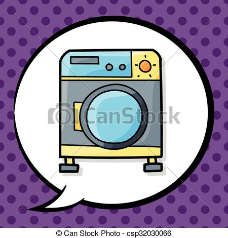 450x470 Washing Machine Doodle Clip Art Vector