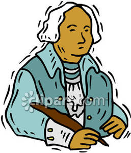 257x300 George Washington With A Writing Quill