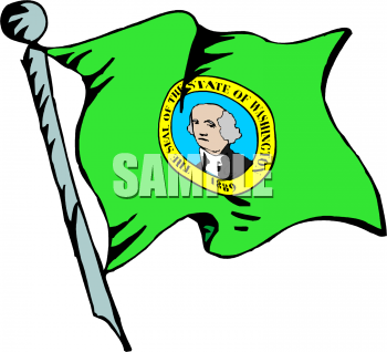 350x318 Royalty Free Washington State Flag Clip Art, United States Clipart