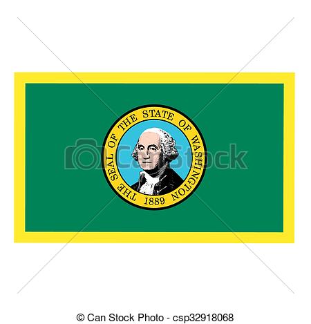 450x469 Washington Flag. Flag. Stock Illustration