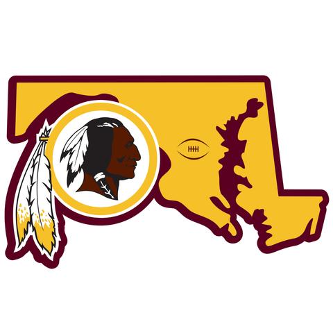 480x480 Washington Redskins 11 Home State Magnet (Nfl) Maryland Shape