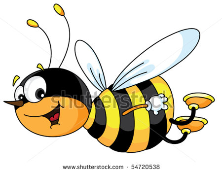 450x349 Picture Of Happy Bee Flying Through Their With Smile In