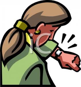 282x300 Royalty Free Clipart Image A Woman Checking Her Watch