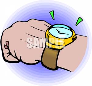 300x281 Clip Art Image A Watch On A Wrist