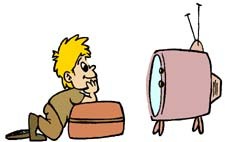225x142 Watching Tv Clip Art