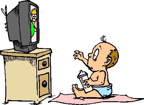 459x335 Pretty Kid Watching Tv Clipart