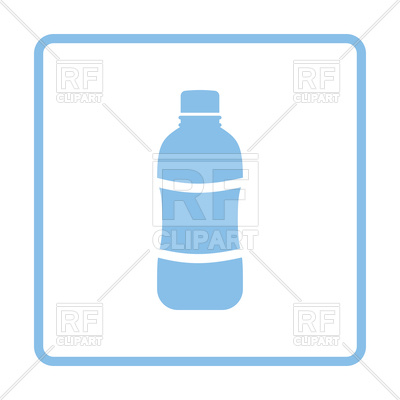 400x400 Blue Frame Design Of Water Bottle Icon Royalty Free Vector Clip