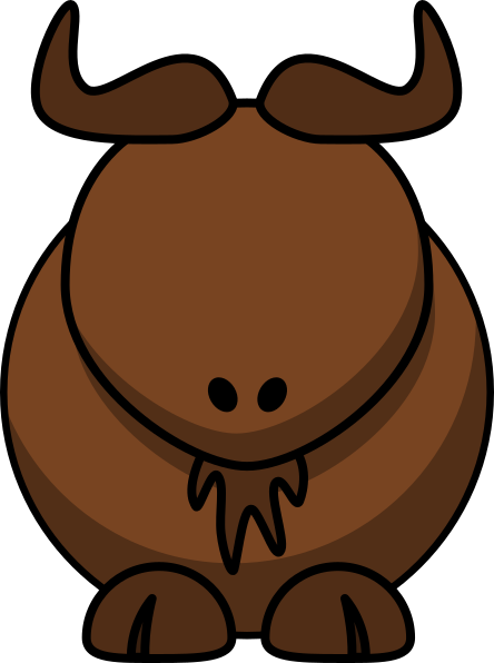 444x596 Water Buffalo With No Eyes Clip Art