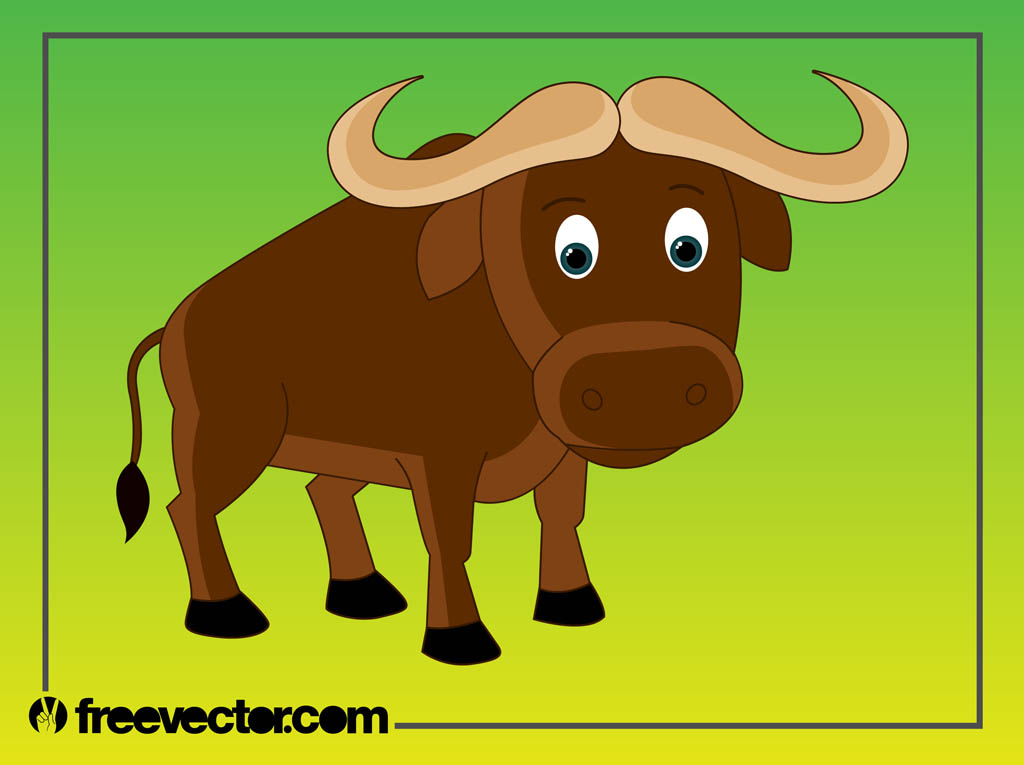 1024x765 African Buffalo Clipart Cartoon