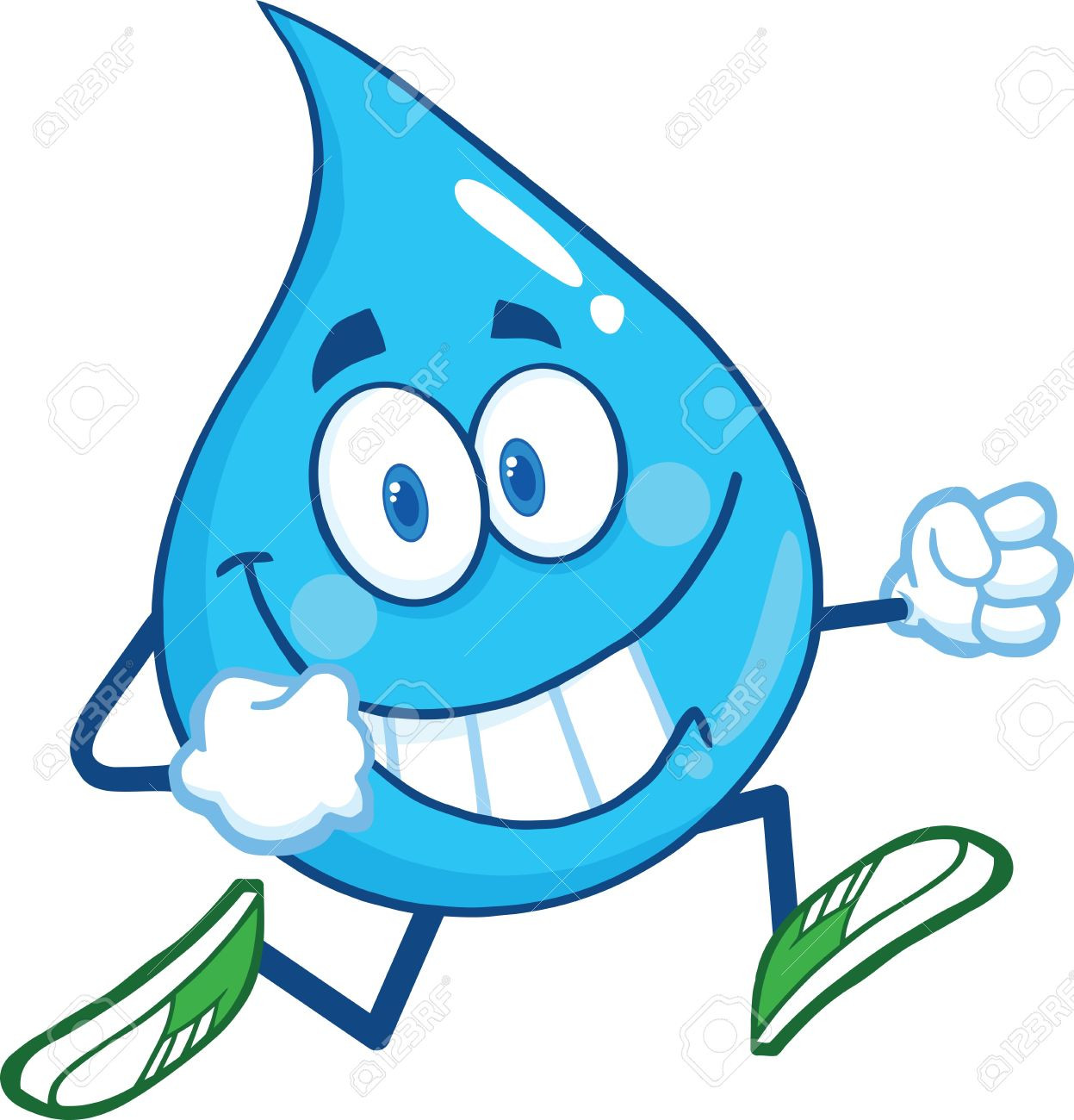 1247x1300 Water Drop On A White Background Royalty Free Vector Clip Art