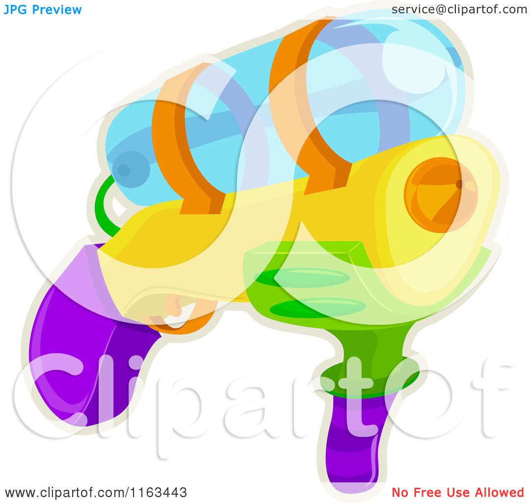 1080x1024 Cartoon Of A Toy Water Gun With A Tank